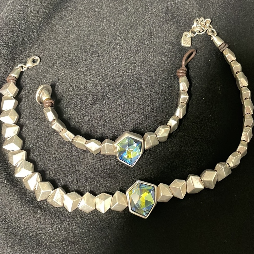 Uno de 50 necklace and matching bracelet.